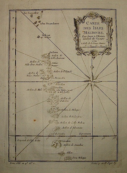 Bellin Jacques-Nicolas (1703-1772) Carte des Isles Maldives... 1760 Parigi 